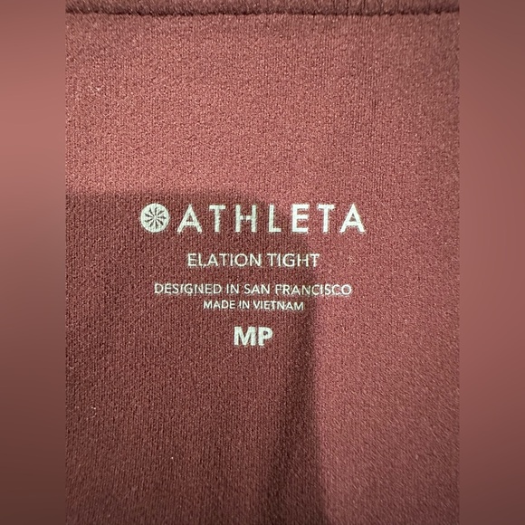 Athleta Maroon Elation Tights - Picture 4 of 5
